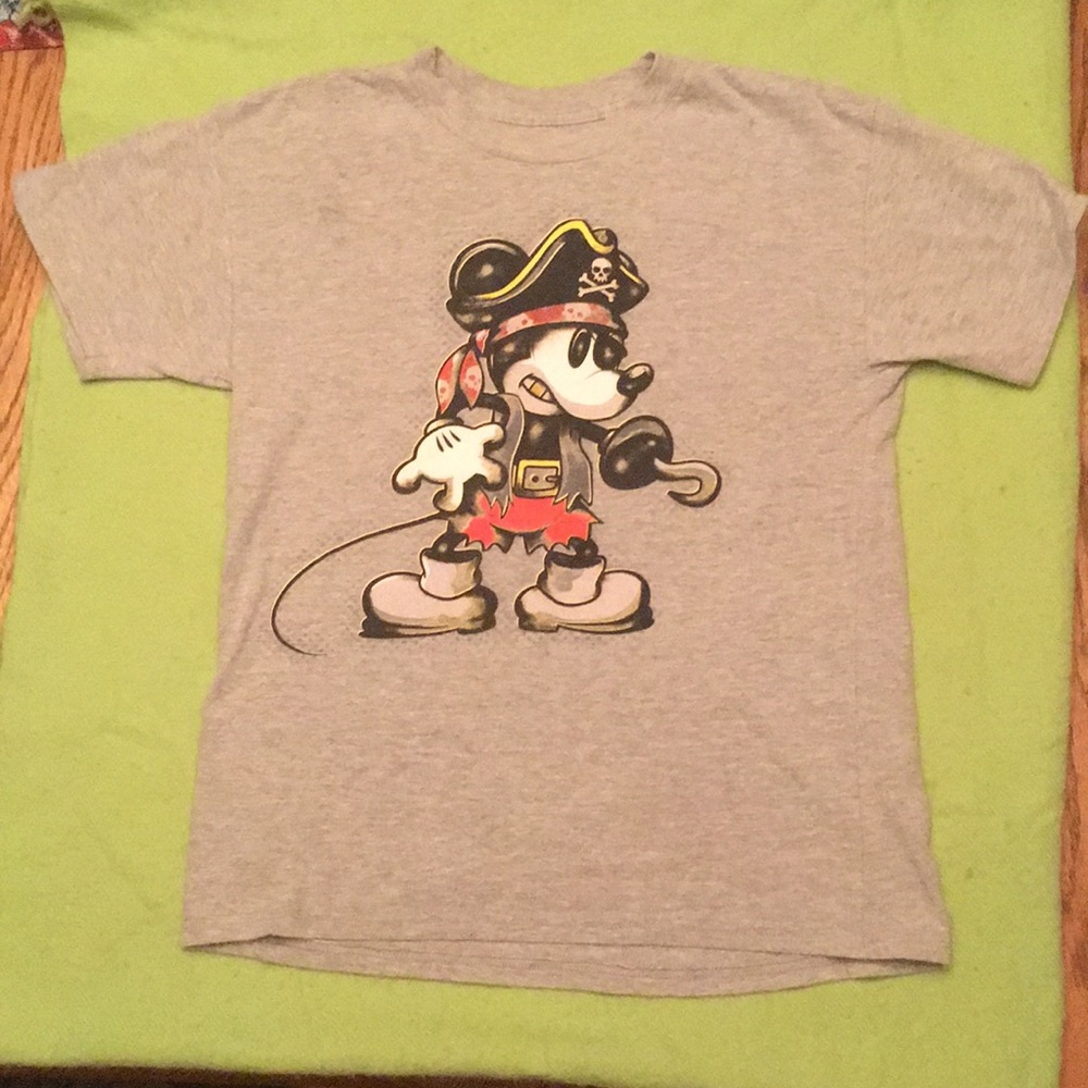 Grey Pirate Mickey Mouse T-shirt